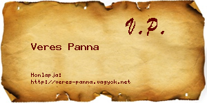 Veres Panna névjegykártya